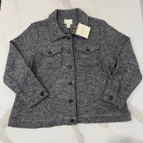 Cynthia Rowley Jackets & Blazers - Cynthia Rowley NWT Button Up Jacket Blazer Shacket Gray Wool/Rayon Women’s 2X
